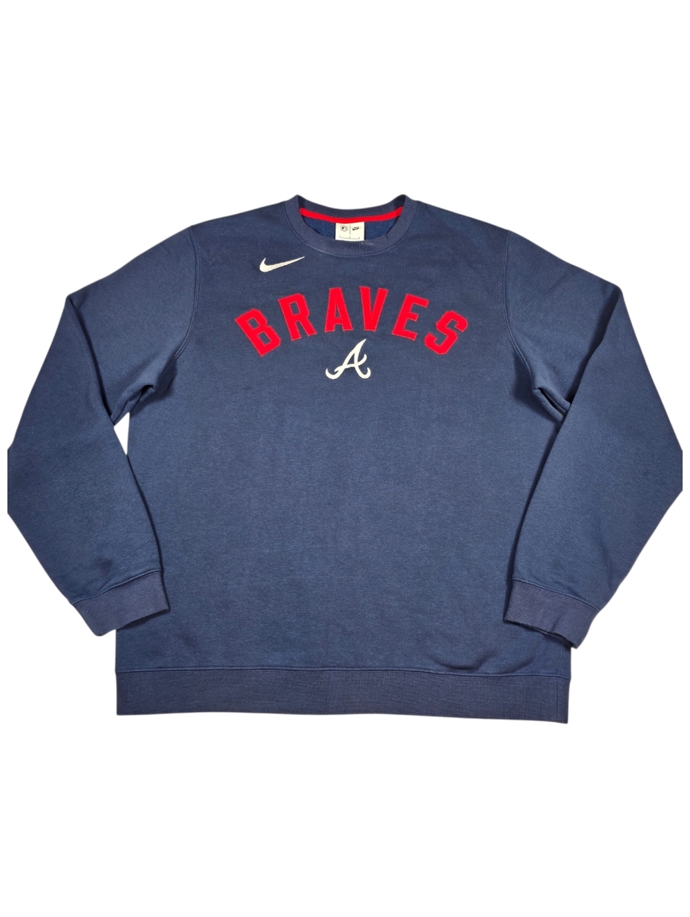Nike Atlanta Braves MLB Stitched Fleece Performance Pullover Sweatshirt Mens LRG